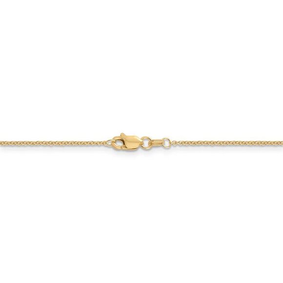 1.2mm, 14k Yellow Gold, Solid Link Cable Chain Necklace, 18 Inch - Picture 4 of 8